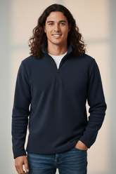 Balıkçı Yaka Polar Yarım Fermuarlı Sweatshirt